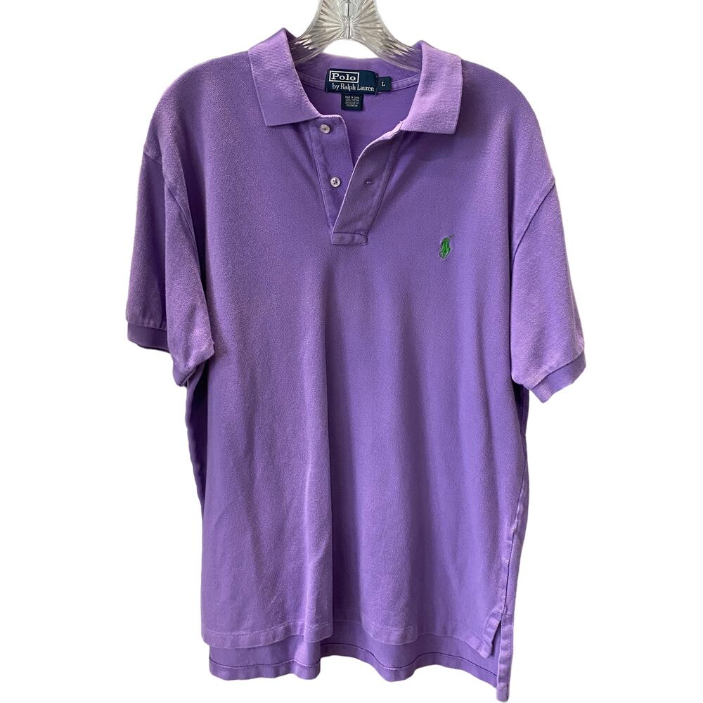 POLO by RALPH LAUREN Men's Size XL Purple Golf Shirt Short Sleeve 100% Cotton